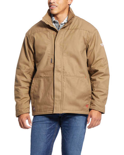 Image #1 - Ariat Men's FR Workhorse Field Jacket , Beige/khaki, hi-res