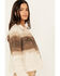 Image #2 - Rock & Roll Denim Women's Ombre Sherpa Jacket , Brown, hi-res