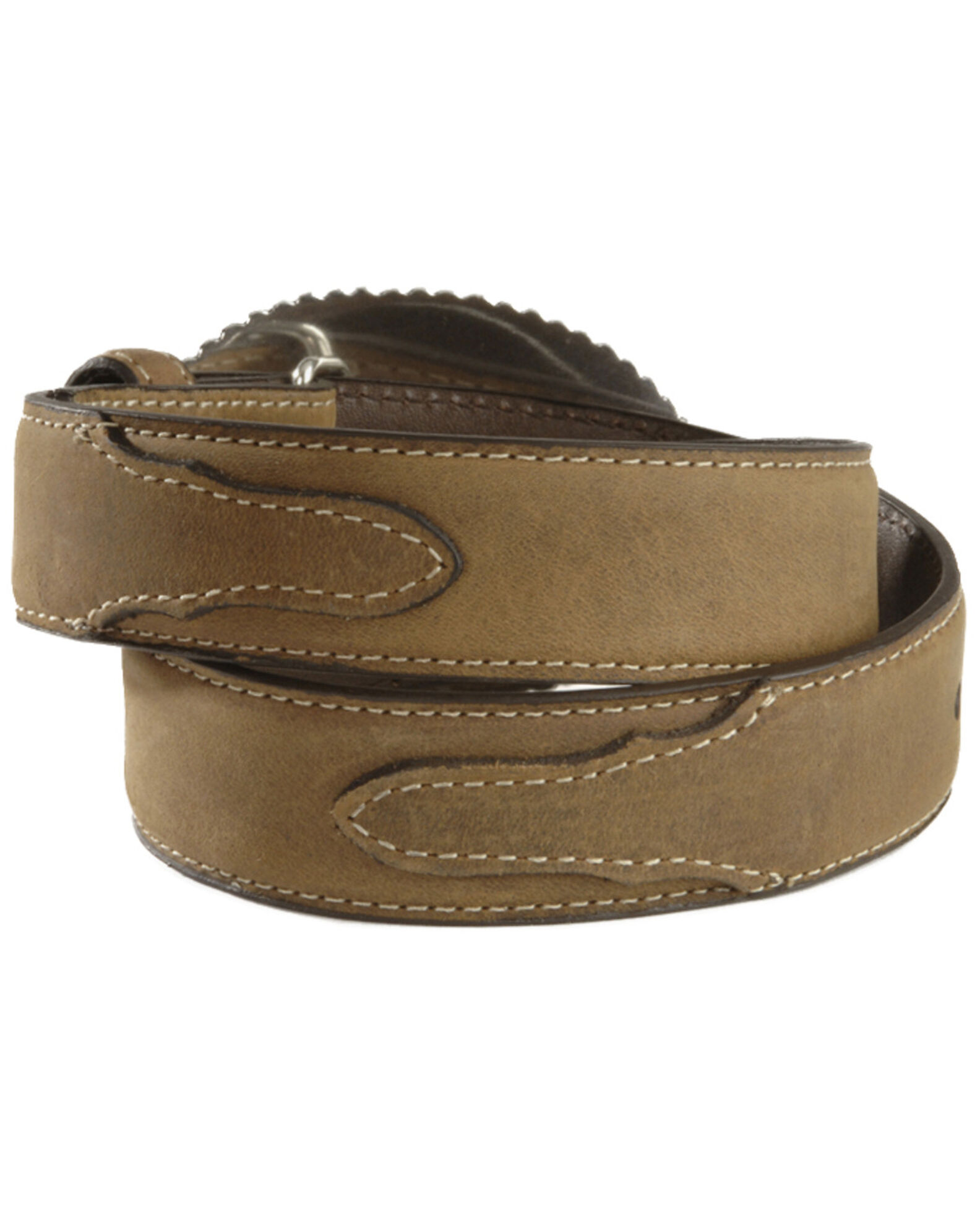 Image #2 - Nocona Belt Co. Boys' Bull Rider Buckle Distressed Leather Belt, Brown, hi-res