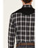 Roper Men's Black Plaid Fancy Applique Long Sleeve Snap Western Shirt , Black, hi-res
