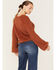 Image #4 - Rock & Roll Denim Women's Fuzzy Knit Sweater, Brown, hi-res