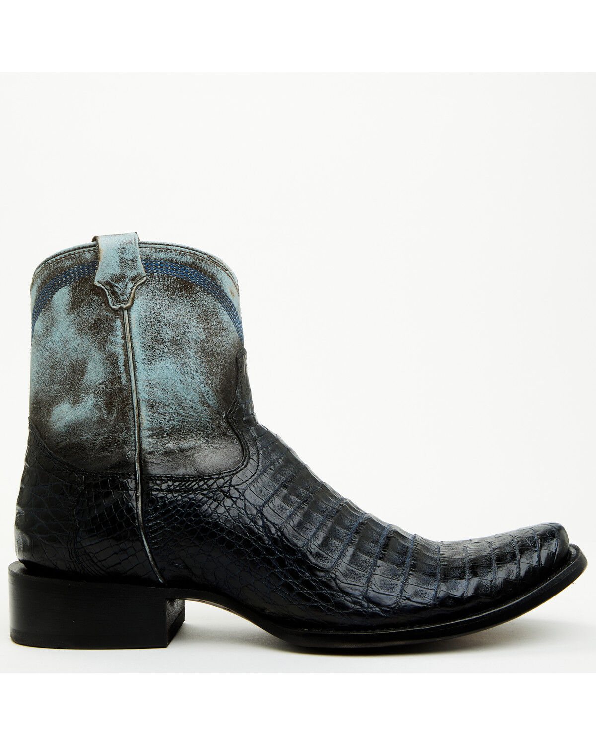 Image #2 - Corral Women's Exotic Caiman Western Boots - Square Toe, Dark Blue, hi-res