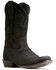 Image #1 - Ariat Men's Circuit High Stepper Distressed Suede Western Boots - Square Toe, Black, hi-res