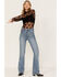 Image #1 - Rock & Roll Denim Women's Medium Wash High Rise Bootcut Jeans, Blue, hi-res