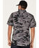 Image #4 - Howitzer Men's Camo Print Ambush Short Sleeve Button Down Shirt, Black, hi-res