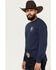 Image #4 - Cowboy Hardware Men's Viva Mexico Steer Head Long Sleeve Graphic Shirt , Navy, hi-res