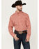 Image #1 - Wrangler Men's Classic Plaid Print Long Sleeve Button-Down Western Shirt - Tall, Red, hi-res