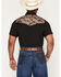 Image #4 - Burlebo Men's Camo Color Block Short Sleeve Snap Performance Western Shirt, Black, hi-res