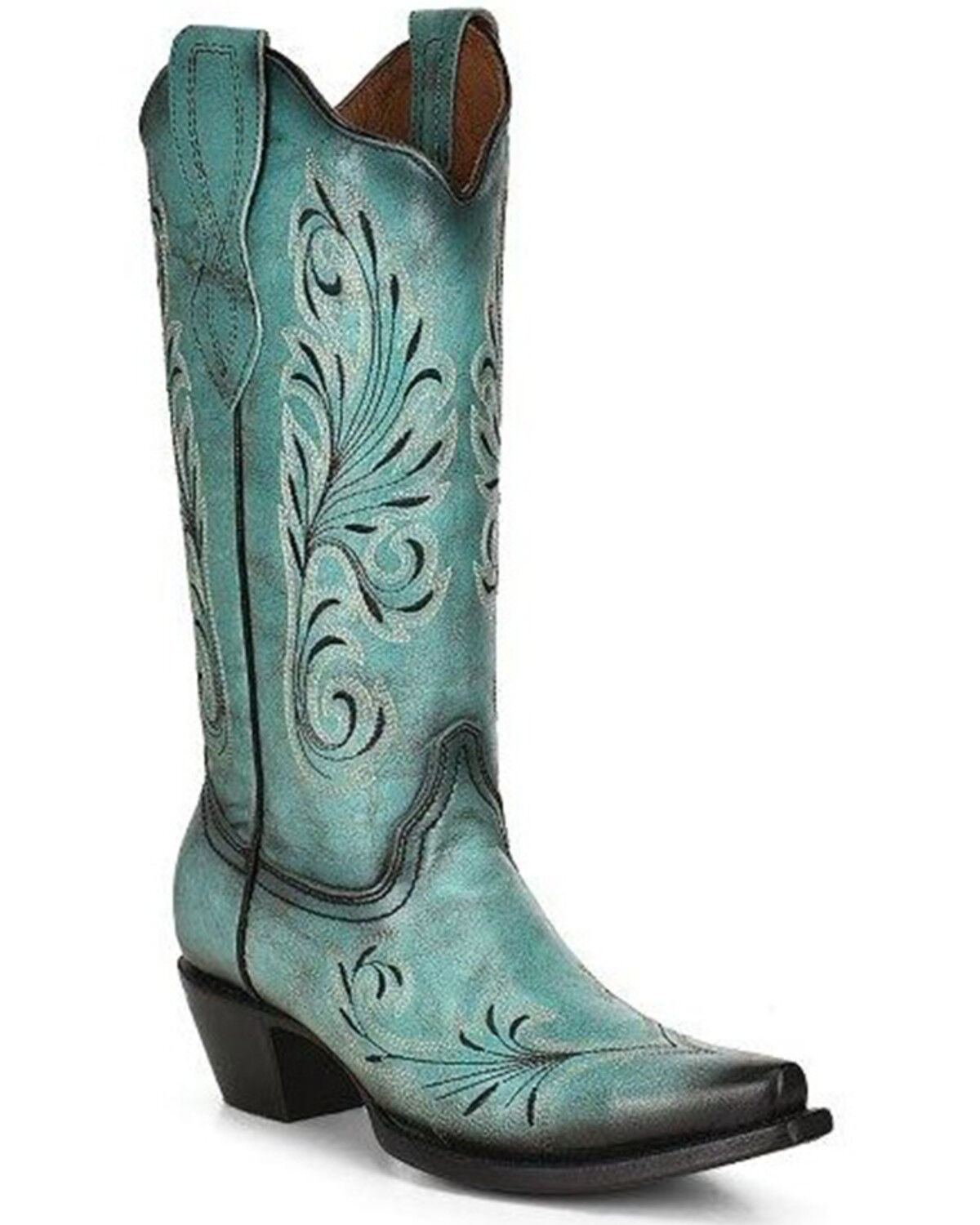 Image #1 - Circle G Women's Western Boots - Snip Toe, Turquoise, hi-res