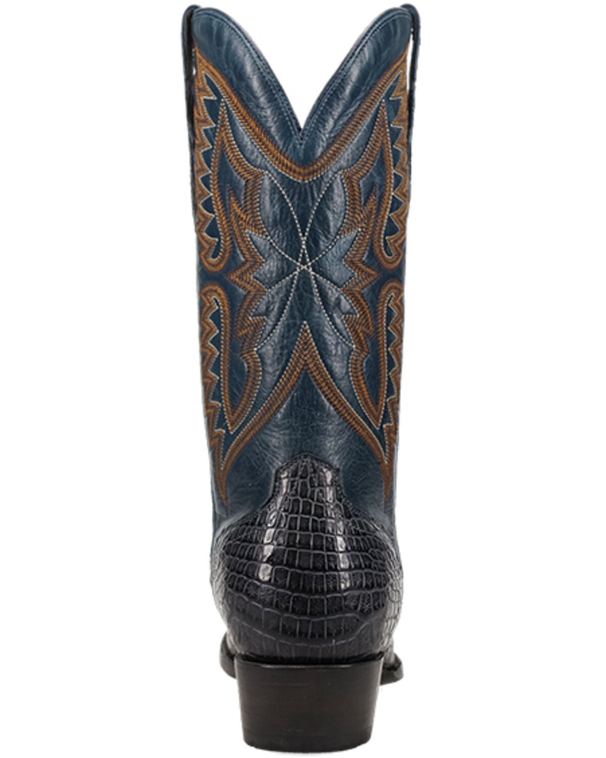 Image #5 - El Dorado Men's Nile Exotic Crocodile Western Boots - Square Toe, Blue, hi-res