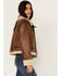 Image #2 - Cleo + Wolf Women's Faux Shearling Jacket, Brown, hi-res