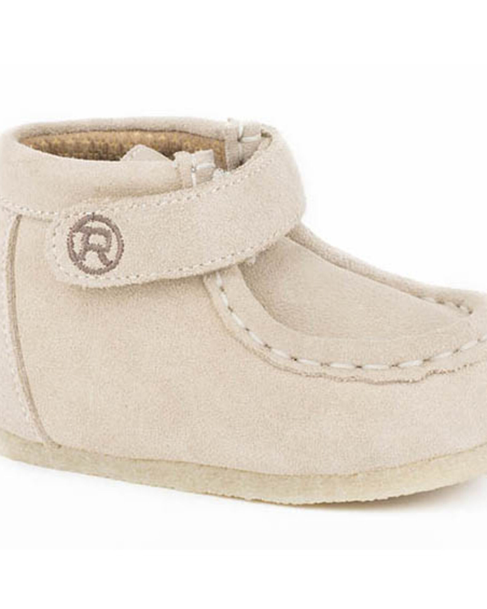 Image #1 - Roper Infant Boys' Suede Poppet Boots - Moc Toe, Tan, hi-res