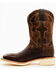 Image #3 - RANK 45® Men's Bullet Advanced Western Performance Boots - Broad Square Toe, Brown, hi-res