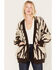 Vigoss Women's Zebra Print Cardigan, Brown, hi-res