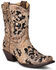 Image #1 - Corral Women's Brown Inlay Western Booties - Snip Toe, Brown, hi-res