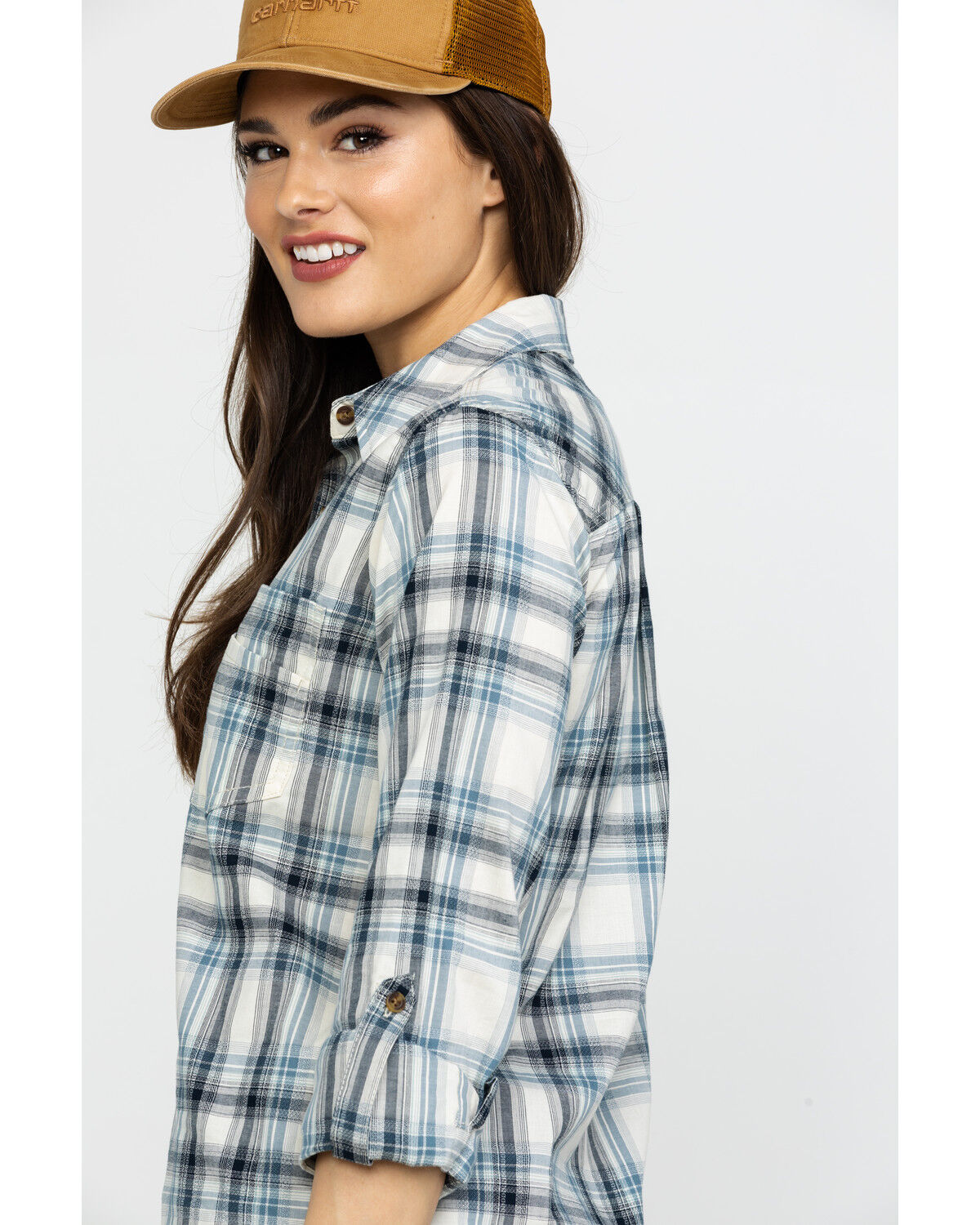 plaid carhartt hat