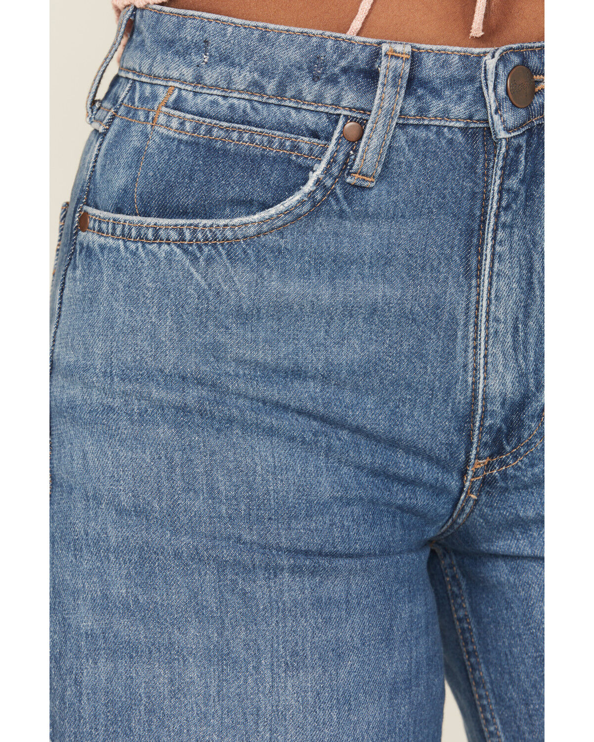 Image #2 - Wrangler Retro Women's Yvette Medium Wash High Rise Wide Leg Denim Jeans, Medium Wash, hi-res