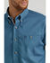 Image #2 - George Strait by Wrangler Men's Solid Long Sleeve Button-Down Stretch Western Shirt - Big , Teal, hi-res