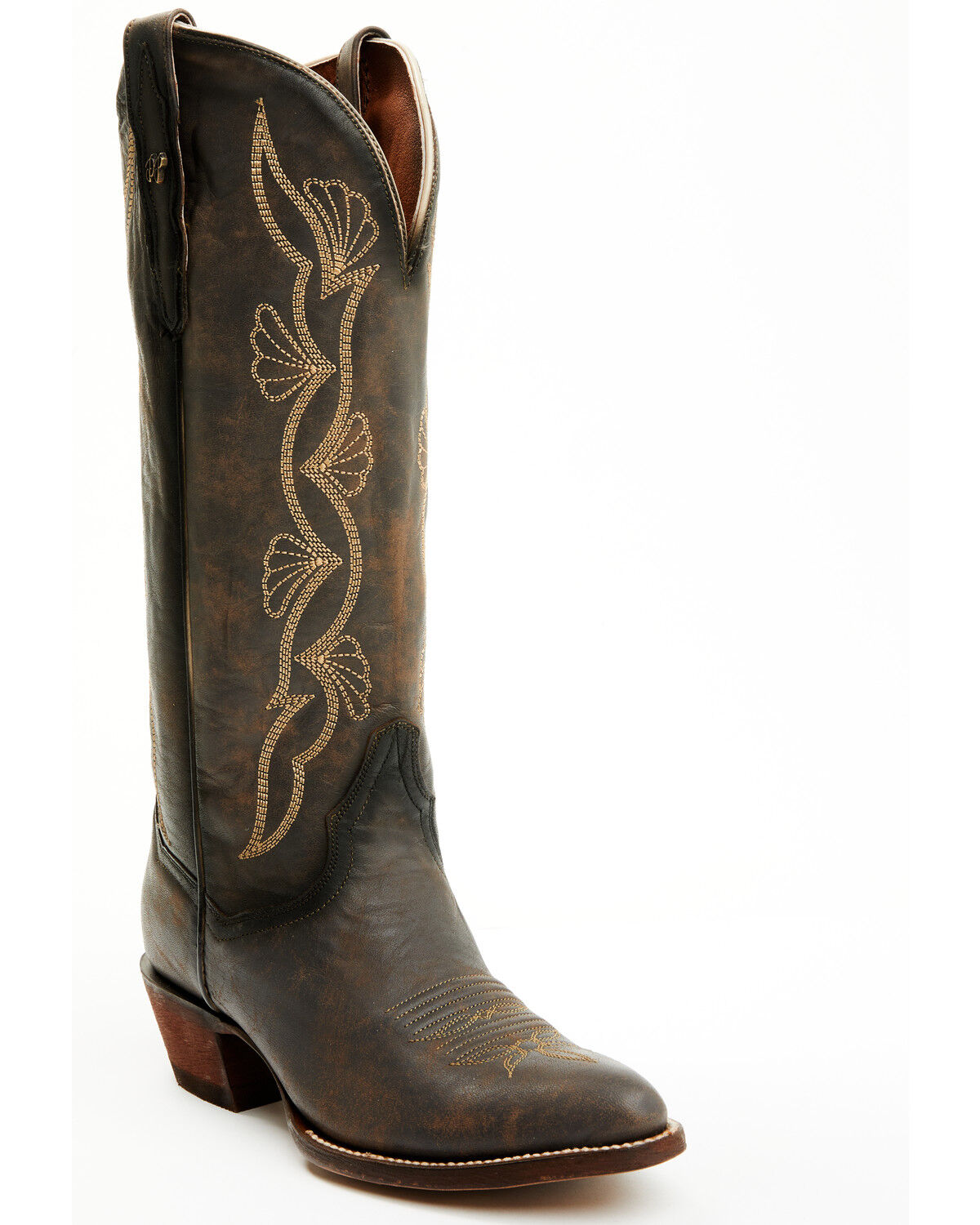 Image #1 - Dan Post Women's Tall Western Boots - Round Toe, Grey, hi-res
