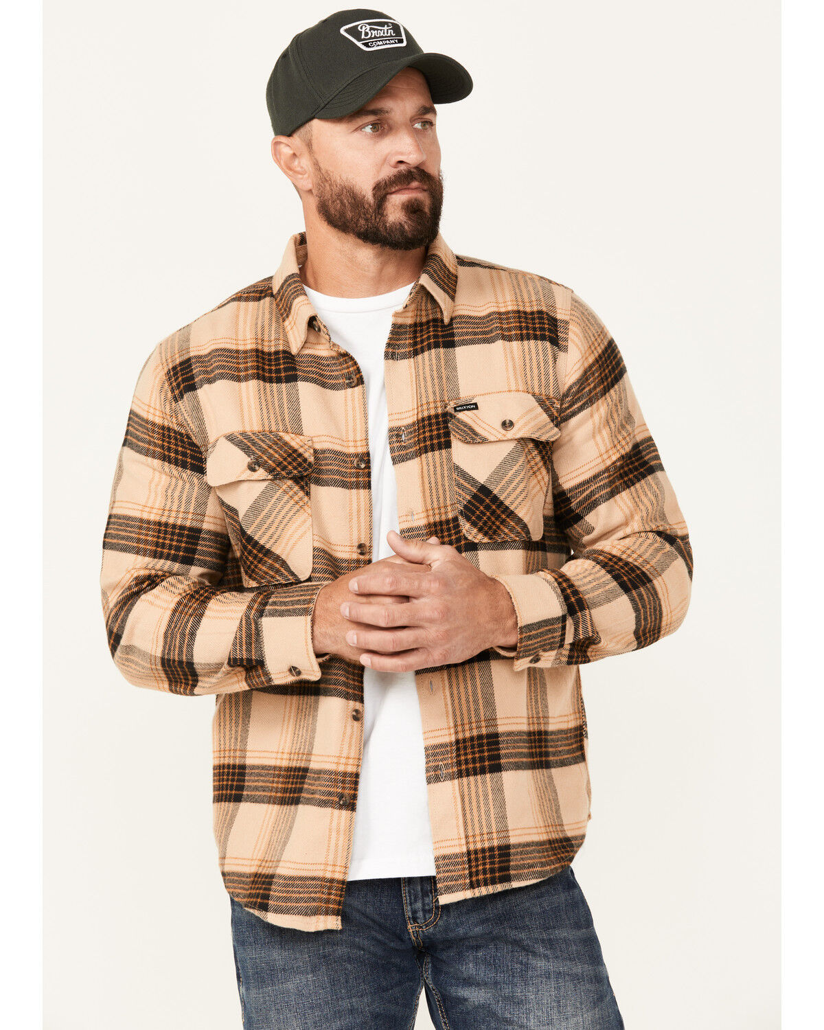 Image #1 - Brixton Men's Bowery Plaid Print Long Sleeve Button-Down Flannel Shirt, , hi-res