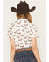 Image #4 - Wrangler Retro Women's Boot Barn Exclusive Horse Print Short Sleeve Snap Western Shirt, Cream, hi-res