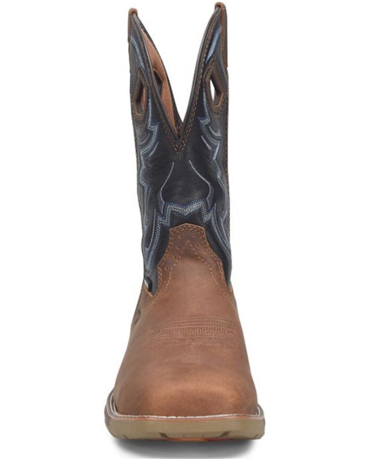 Image #4 - Double H Men's Geddy Waterproof Western Work Boots - Composite Toe, Brown, hi-res