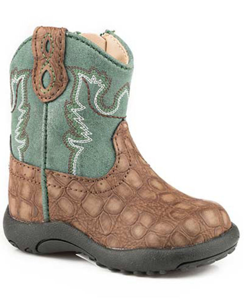 Roper Toddler Boys' Gator Print Western Boots Round Toe Country Outfitter