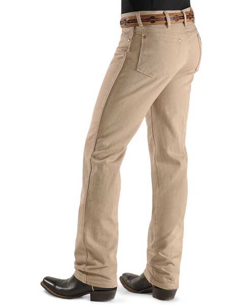 Image #1 - Wrangler Men's 936 High Rise Prewashed Cowboy Cut Slim Straight Jeans, Tan, hi-res