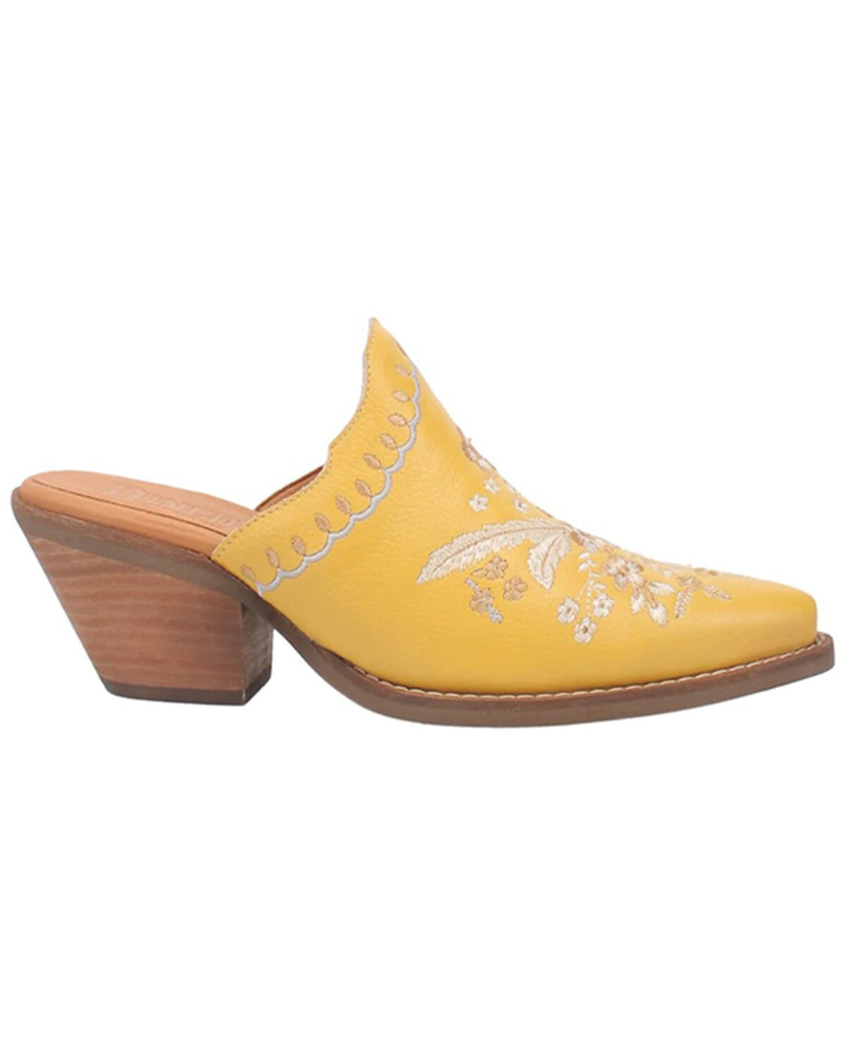 Image #2 - Laredo Women's Wildflower Mules - Snip Toe, Yellow, hi-res
