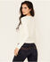 Image #4 - Idyllwind Women's Rib Knit Long Sleeve Button-Down Shirt, Ivory, hi-res