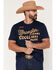 Image #1 - Wrangler X Coors Banquet Men's Logo Short Sleeve Graphic T-Shirt, Navy, hi-res