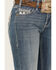 Image #4 - Rock & Roll Denim Women's Medium Wash Mid Rise Geo Print Stretch Bootcut Jeans, Medium Wash, hi-res