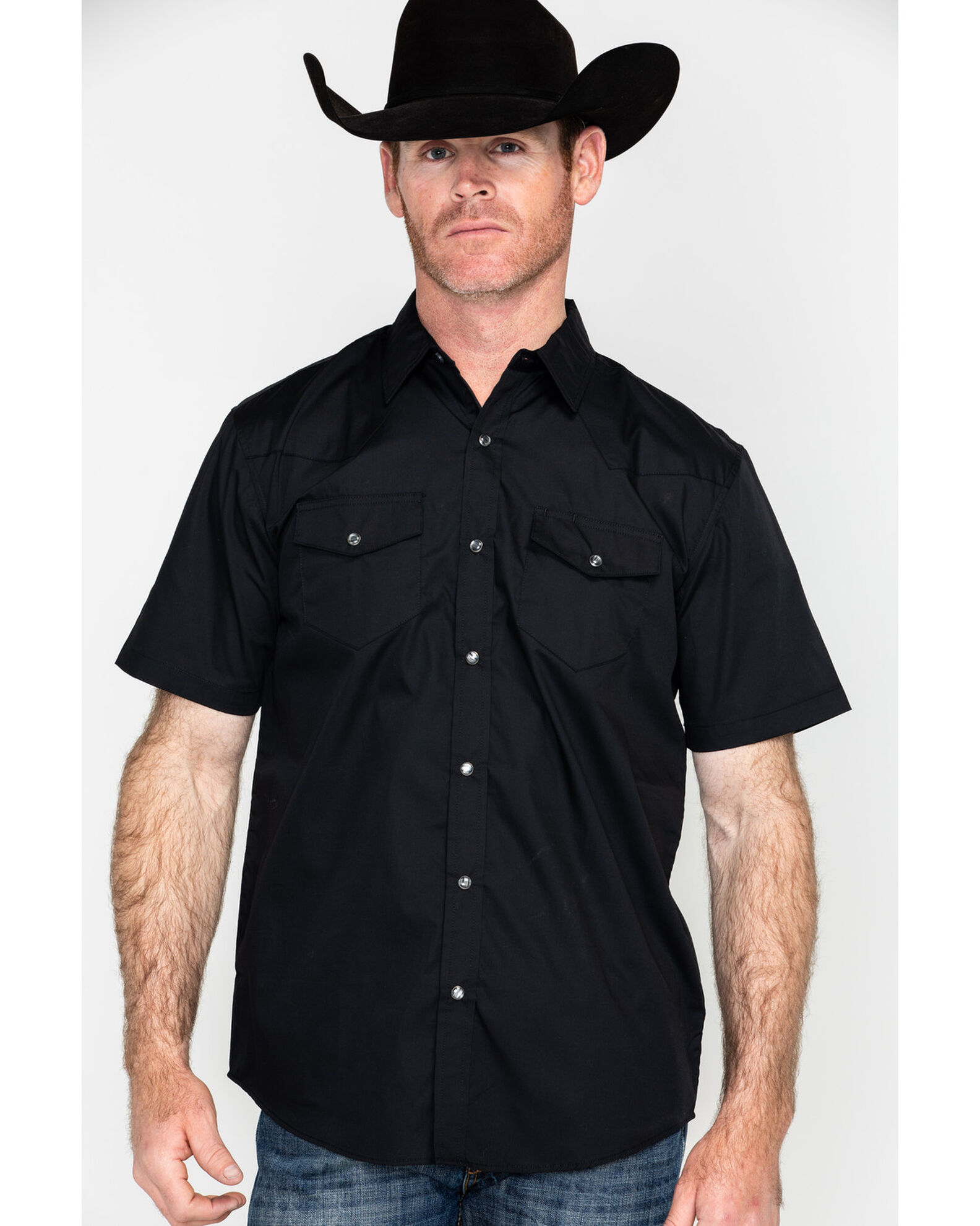 Gibson Men's Solid Pearl Snap Short Sleeve Western Shirt - Country
