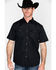 Image #1 - Gibson Men's Solid Pearl Snap Short Sleeve Western Shirt, Black, hi-res