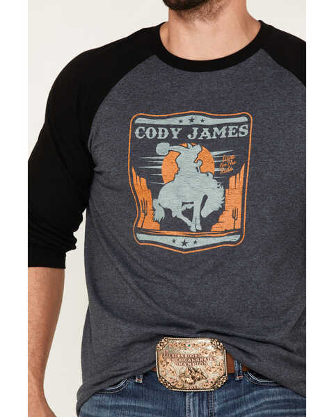 Cody James Men's Canyon Bronc Graphic Raglan T-Shirt, Navy, hi-res