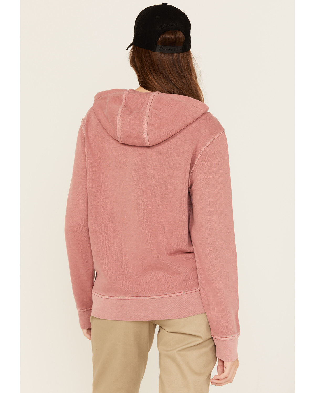 Image #4 - Carhartt Women's Relaxed Fit Midweight French Terry Hoodie, Maroon, hi-res