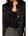 Image #3 - Idyllwind Women's Amburn Leather Fringe Shacket, Black, hi-res