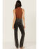 Image #3 - Rock & Roll Denim Women's High Rise Corduroy Bargain Modest Bootcut Stretch Jeans, Charcoal, hi-res