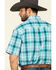 Cinch Men's Blue Large Plaid Short Sleeve Western Shirt , Blue, hi-res