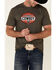 Image #3 - Justin Men's Heather Charcoal Cowboy Bull Skull Graphic Short Sleeve T-Shirt  , Charcoal, hi-res
