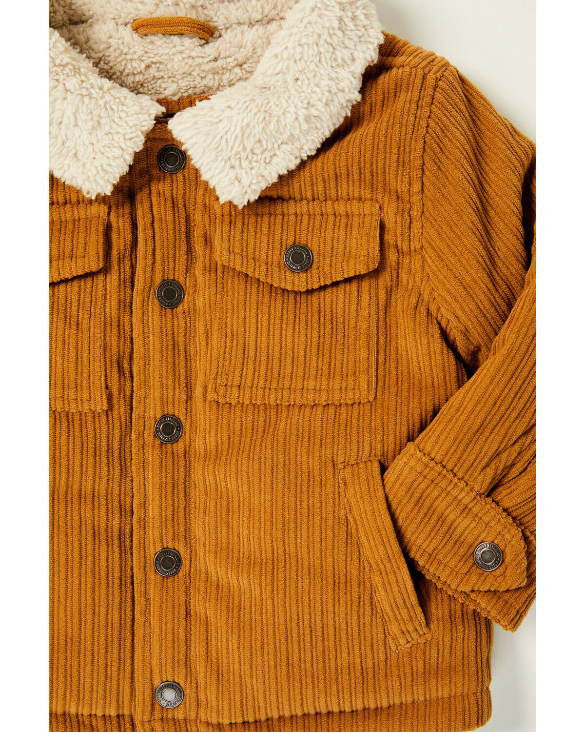 Image #2 - Urban Republic Toddler Boys' Sherpa Lined Corduroy Shirt Jacket, Tan, hi-res