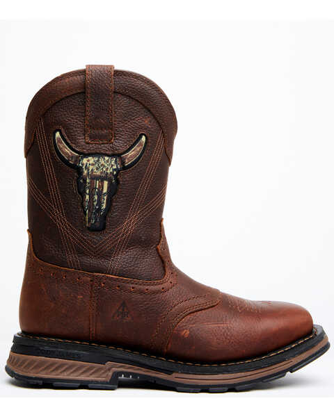 Image #2 - Cody James Men's 10" Disruptor Western Work Boots - Soft Toe, Brown, hi-res