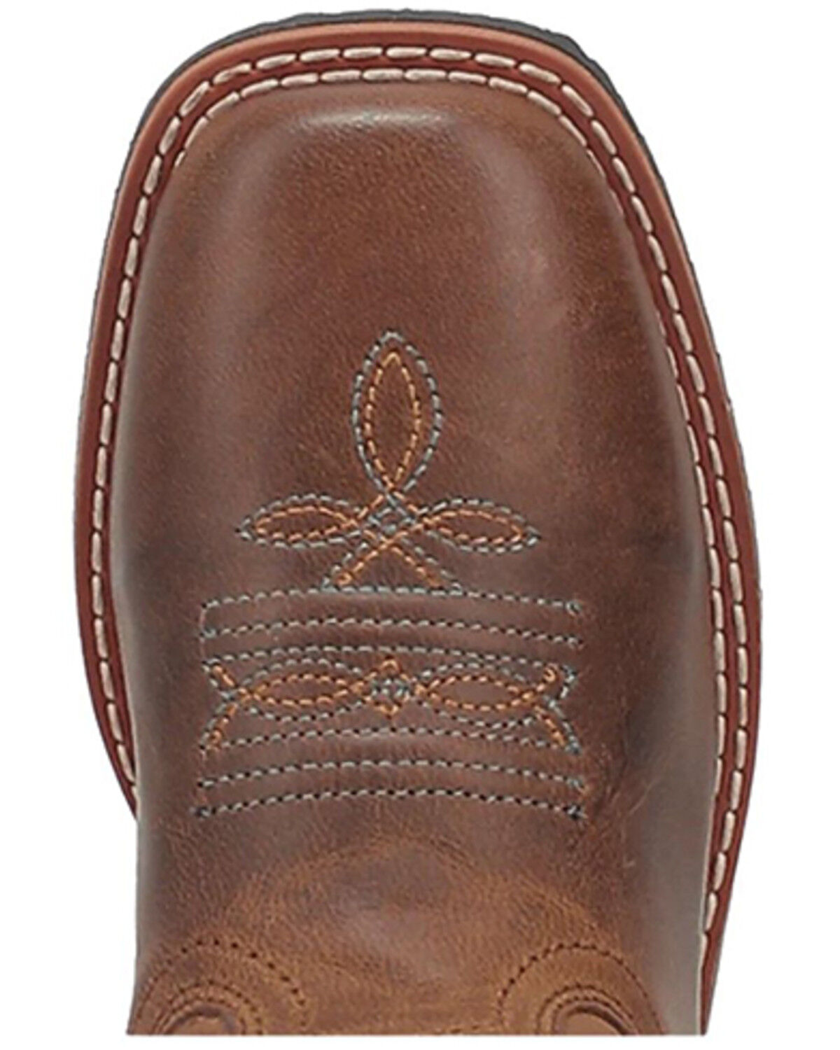 Image #6 - Dan Post Little Girls' Starr Western Boots - Broad Square Toe, Brown, hi-res
