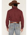 Image #4 - Panhandle Slim Men's Geo Print Long Sleeve Snap Stretch Western Shirt, Red, hi-res