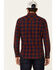 Image #4 - Flag & Anthem Men's McLennan Navy Vintage Plaid Long Sleeve Snap Western Shirt, Navy, hi-res