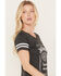Image #2 - Jack Daniels Women's Label Football T-Shirt , Grey, hi-res