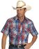 Wrangler Men's Assorted Plaid & Striped Short Sleeve Western Shirts - Big & Tall, Plaid, hi-res