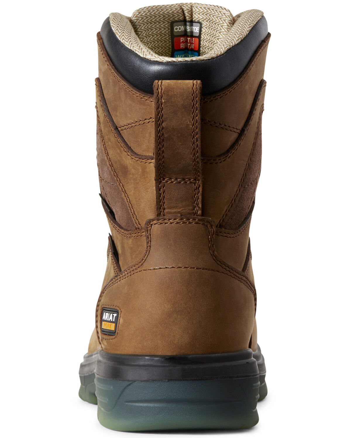 Image #3 - Ariat Men's Turbo Waterproof Work Boots - Carbon Toe, Brown, hi-res