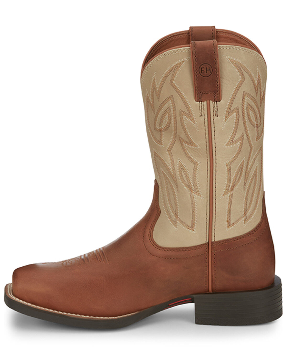 Image #3 - Justin Men's Canter Work Boots - Steel Toe, Brown, hi-res