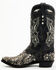 Image #3 - Corral Men's Exotic Python Skin Inlay Western Boots - Snip Toe, Black/white, hi-res